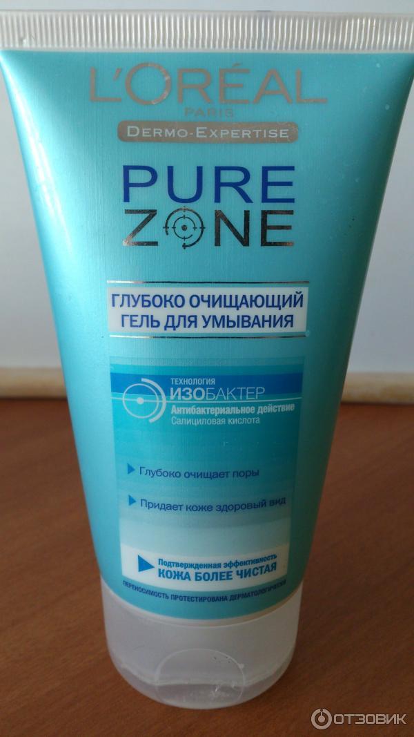 Гель для умывания Loreal Pure Zone глубоко очищающий фото