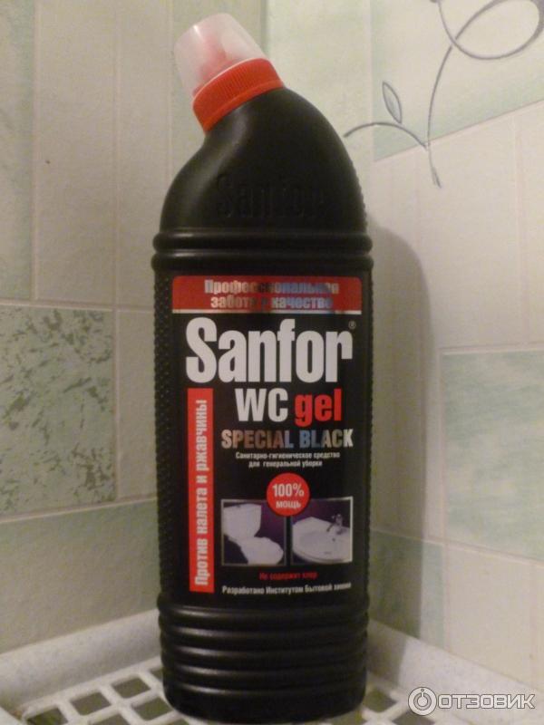 Универсальное средство для чистки сантехники Sanfor Black WC-гель