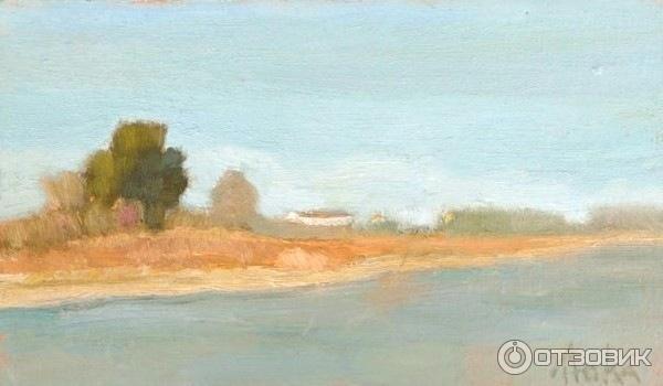 Лиман Мойнаки в полдень. Картон, масло. Написал Эдуард Люков. 2009 год.