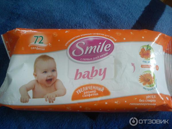 Детские влажные салфетки Smile Baby фото