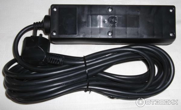 Удлинитель PC PET AP02009-5-BK, 5.0м, 4 розетки, Чёрный