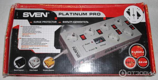Sven Platinum Pro сетевой фильтр с выключателями