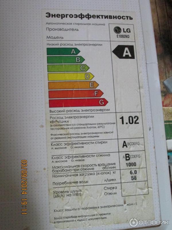 Стиральная машина LG E1092ND фото