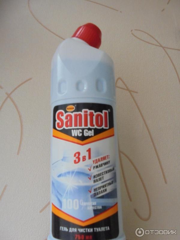 Гель для чистки туалета Sanitol 3 в 1 фото
