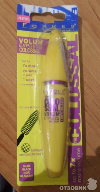 Тушь для ресниц Farres The Colossal Volum Express mascara 100% black фото