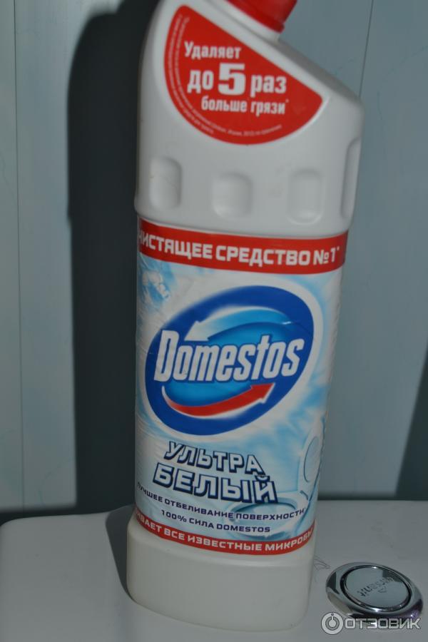 Чистящее средство для туалета и ванной domestos ультра белый антибактериальный эффект 1 л