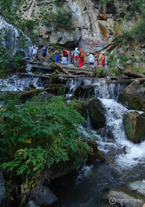 Камышинский водопады горный алтай фото Отзыв о Камышлинский водопад (Россия, Алтай) Невысокий водопад очаровывает своей