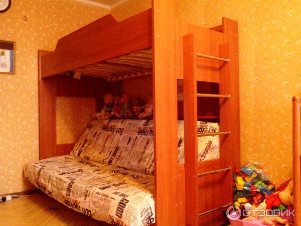 Отзыв о Двухъярусная кровать с диван-кроватью Боровичи-мебель | удобная ...