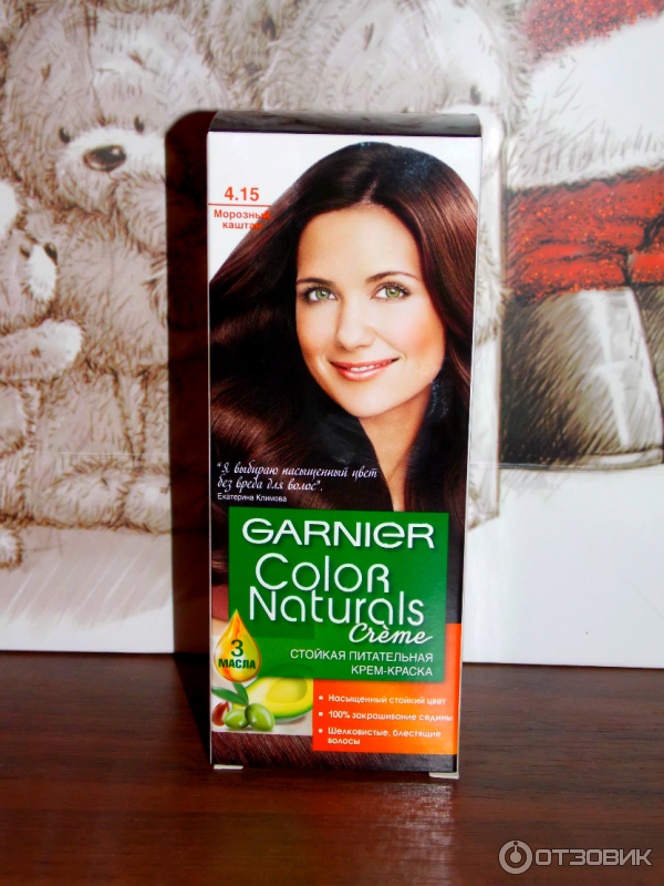 Краска для волос, Garnier, Color Naturals, 4.15, морозный каштан, 110 мл