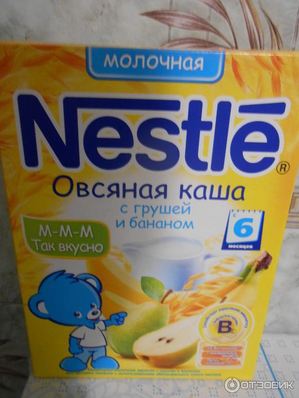 Каша молочная Nestle Овсяная с грушей и бананом фото