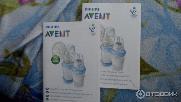 Ручной молокоотсос с системой хранения Philips Avent VIA фото