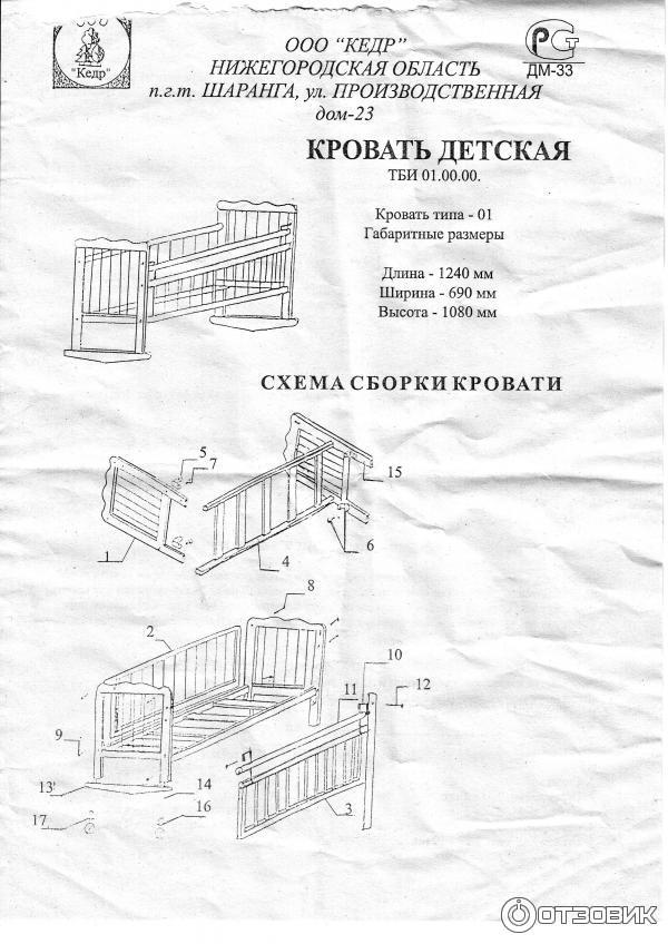 Как собрать кровать детскую инструкция