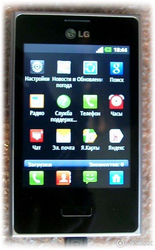 Меню LG Optimus L3 E400