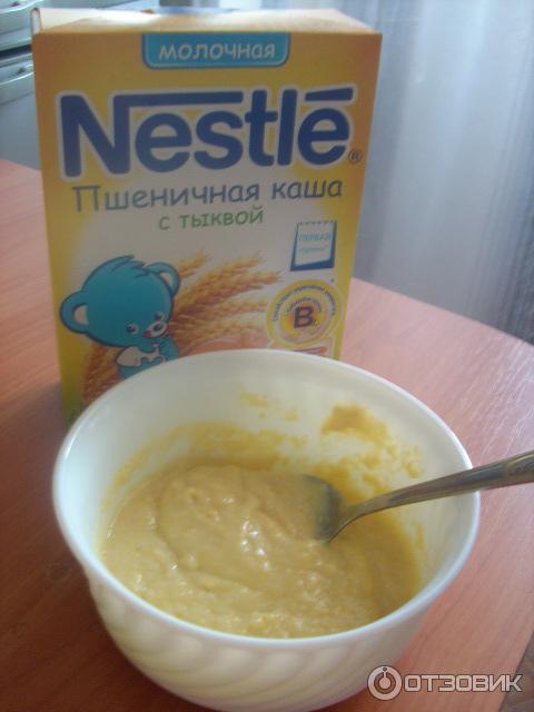 Молочная пшеничная каша с тыквой Nestle Первая ступень фото