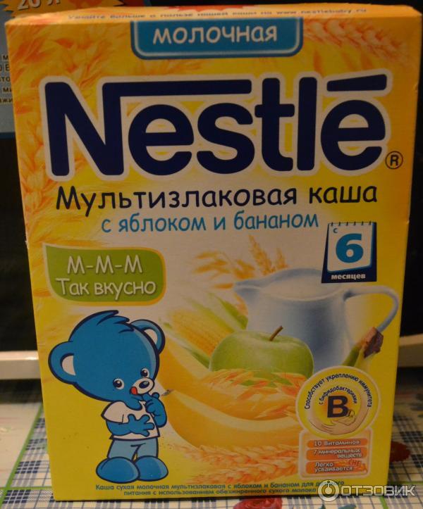 Мультизлаковая каша с яблоком и бананом Nestle молочная фото