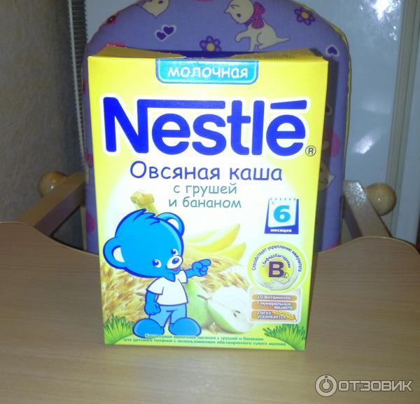 Каша молочная Nestle Овсяная с грушей и бананом фото