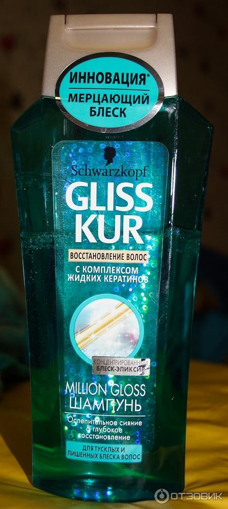 Шампунь Gliss Kur Million Gloss Ослепительное сияние и глубокое восстановление фото