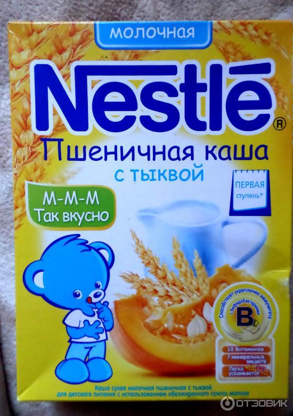 Молочная пшеничная каша с тыквой Nestle Первая ступень фото