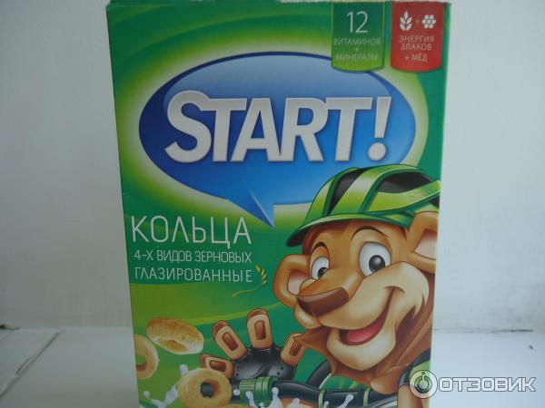 Сухие завтраки Кольца Start глазированные 4-зерновых фото