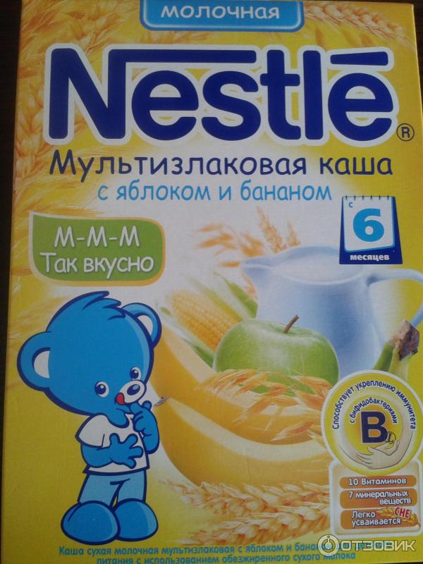 Каша Nestle Мультизлаковая с яблоком и бананом фото