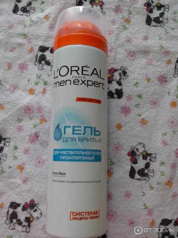 Гель для бритья L'Oreal Men Expert Для чувствительной кожи гипоаллергенный фото