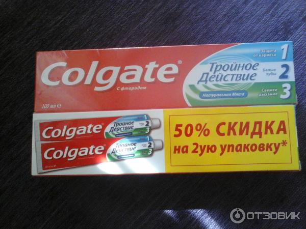 Зубная паста Colgete тройное действие, натуральная мята фото