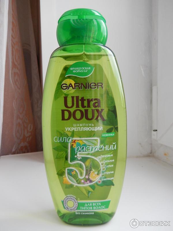 Шампунь Garnier Ultra Doux Сила 5 Растений фото