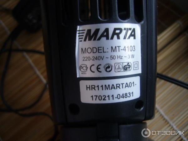 Очиститель-ионизатор воздуха Marta MT-4102 фото