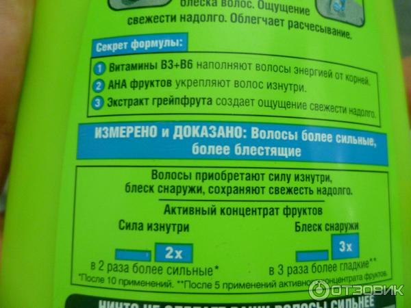 Укрепляющий шампунь Garnier Fructis Сила и блеск 2 в 1 фото