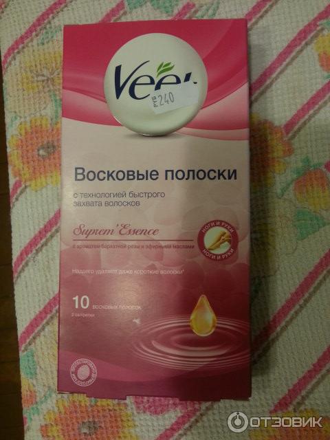 Восковые полоски Veet с технологией быстрого захвата волосков фото