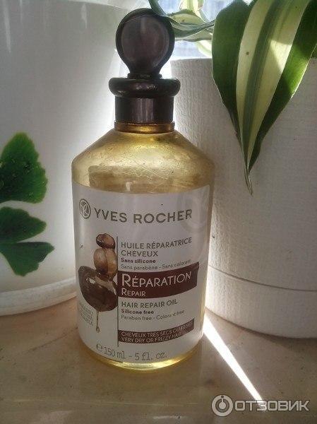 Масло для восстановления волос Yves Rocher Soin Vegetal Capillaire с маслами бабассу, жожоба и макадамии фото