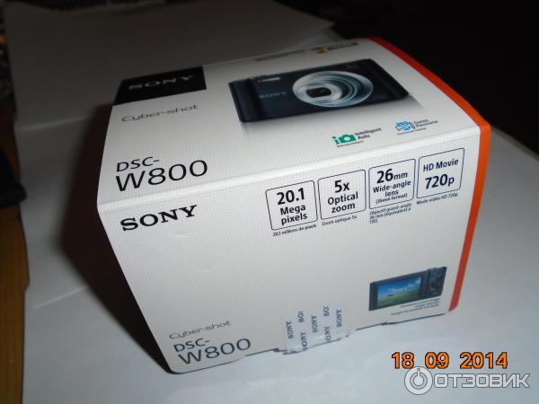 Фотоаппарат Sony DSC-W800 - упаковочнаяй коробка