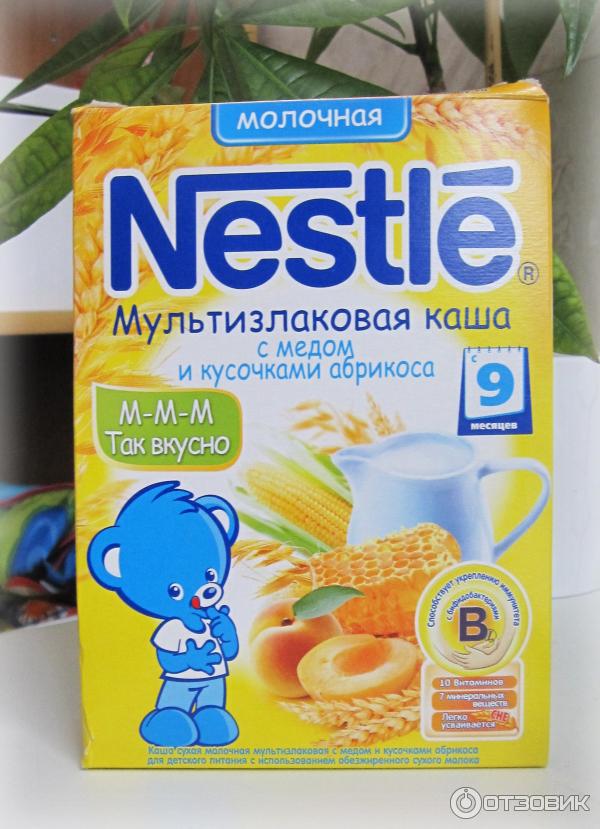 Каша Nestle Мультизлаковая с медом и кусочками абрикоса фото