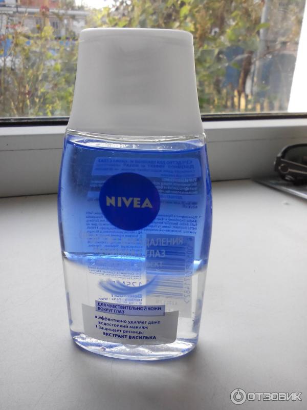 Средство для снятия макияжа с глаз Nivea двойной эффект для чувствительной кожи вокруг глаз фото