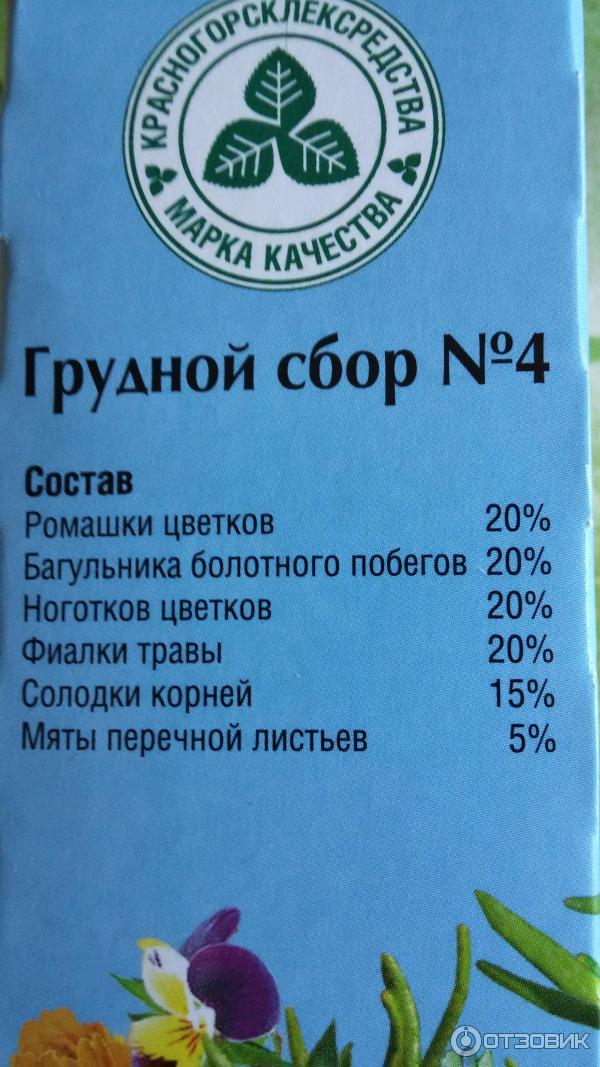 Фитосбор Красногорсклексредства Грудной сбор №4 для вашего здоровья фото