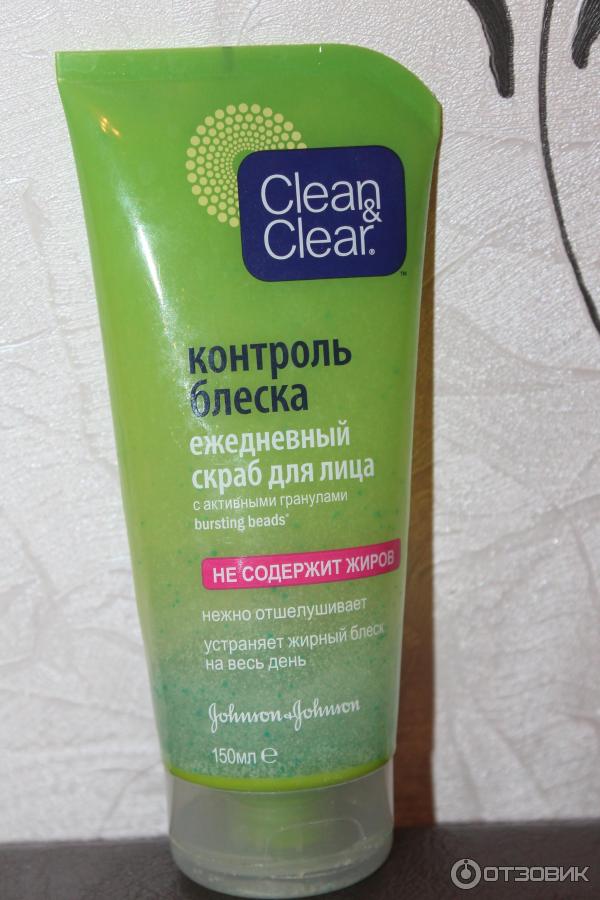 Ежедневный скраб для лица Clean & Clear Контроль блеска с активными гранулами фото