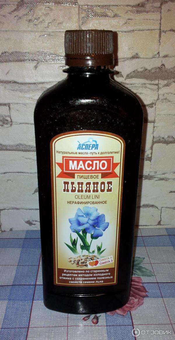 Бутылка льняного масла