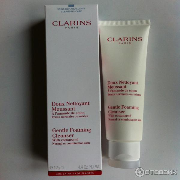 Крем-пенка для умывания Clarins с хлопком отзыв