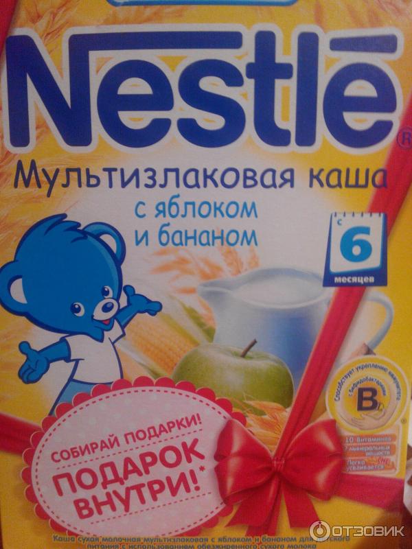 Мультизлаковая каша с бананом и яблоком Nestle фото