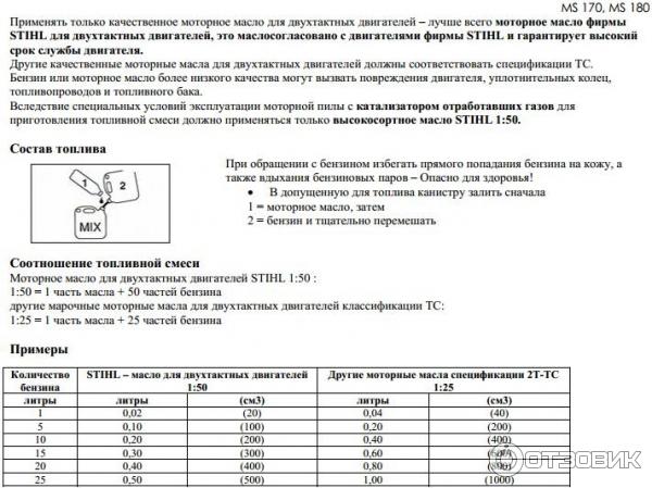 Пропорции масла и бензина для бензопилы: необходимое …